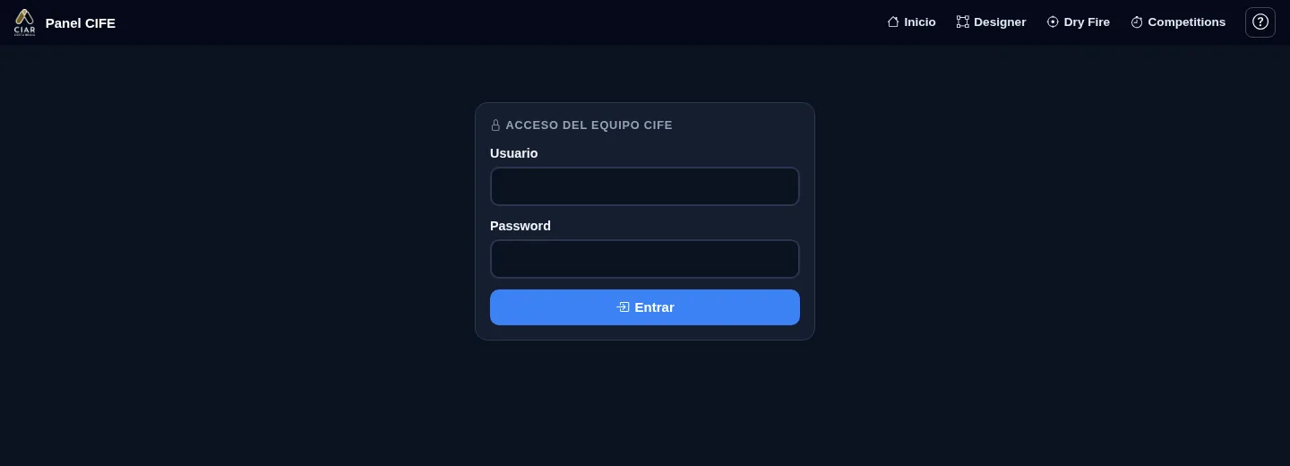 Acceso al panel
